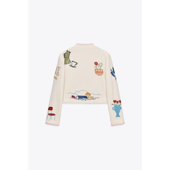 ZARA EMBROIDERED JACKET - Picture 4 of 5